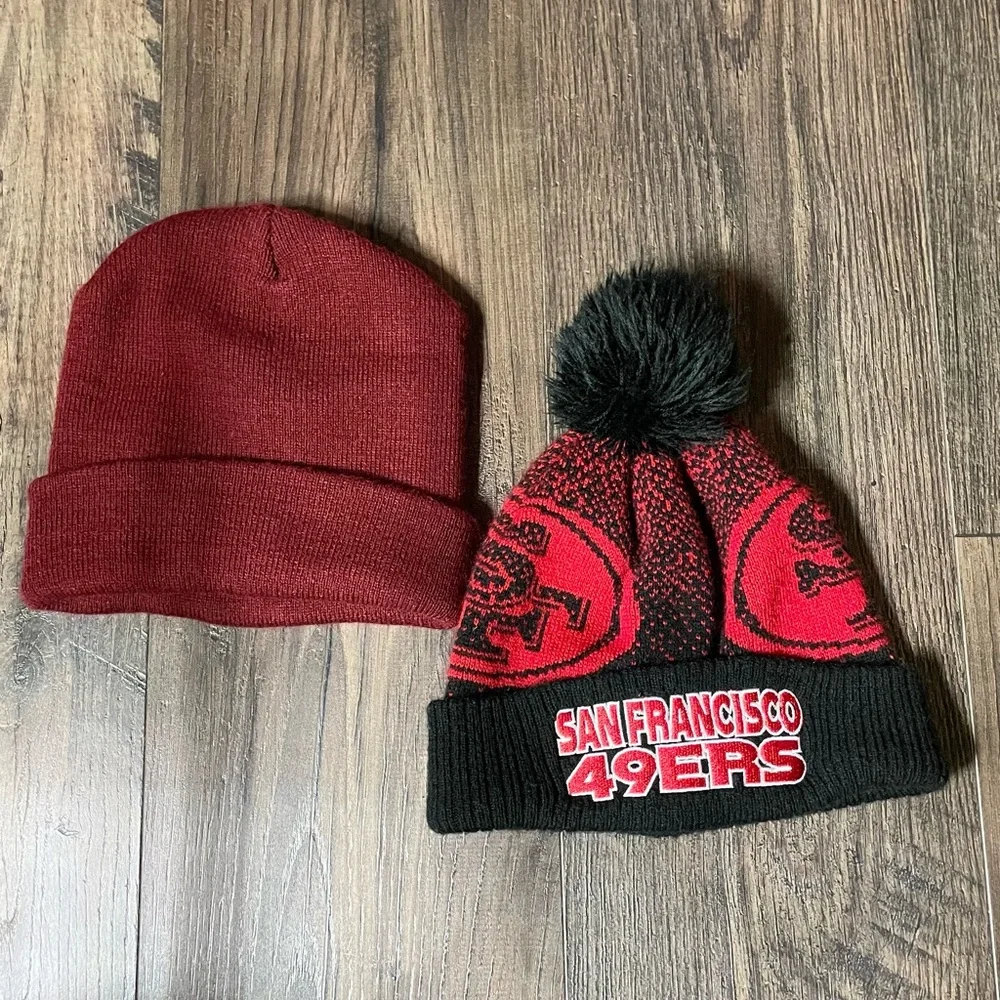 49ers beanie set of 2 San Francisco NFL kids youth